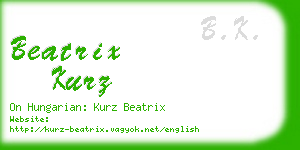 beatrix kurz business card